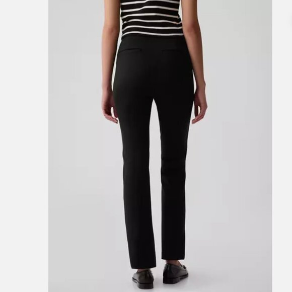 GAP Kick Crop PONTE Black Comfort Stretch Pants Trouser Crease Size 4 TALL RT$70 - Picture 4 of 6